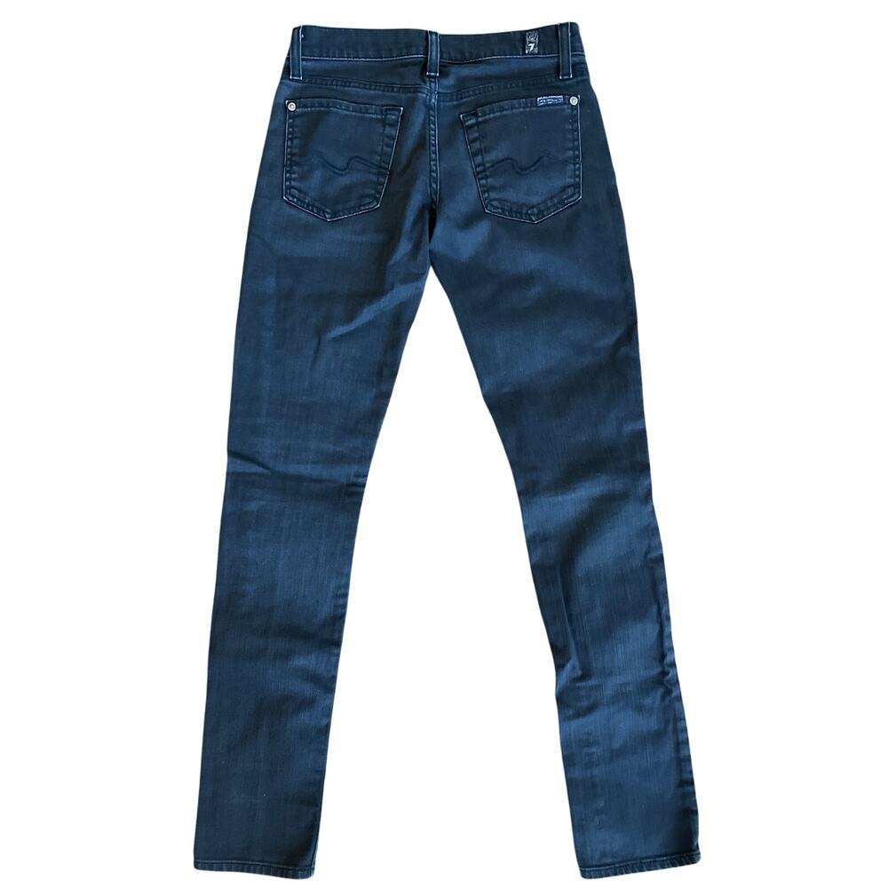 7 for all mankind Women's Roxanne Dark Grey Straight Leg Jeans (25 x 31 )